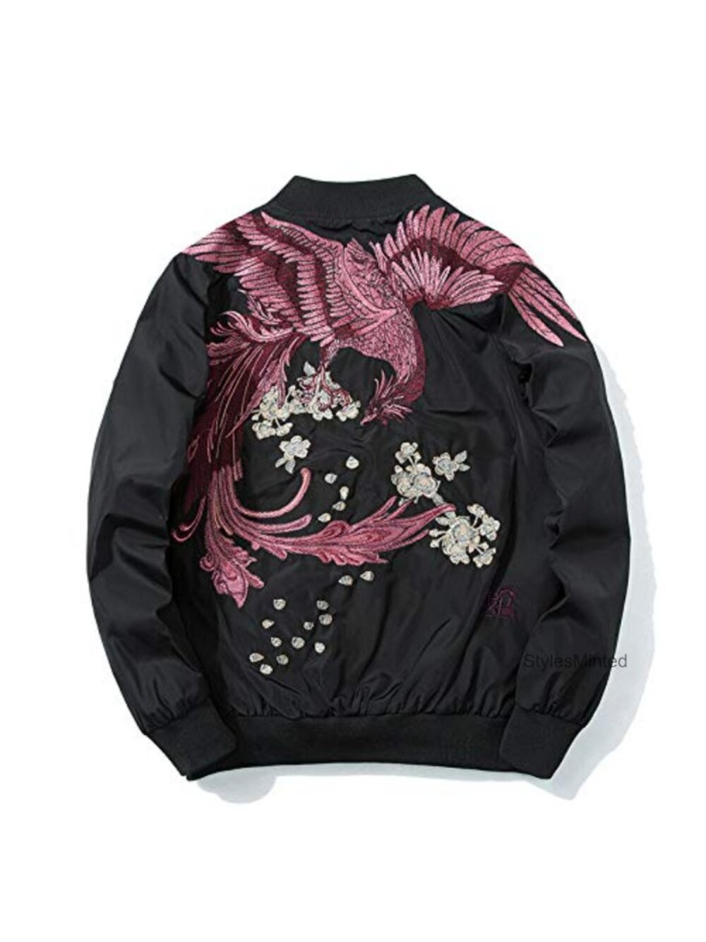 Embroidered Bomber Jacket Lightweight Windbreaker Unisex Streetwear